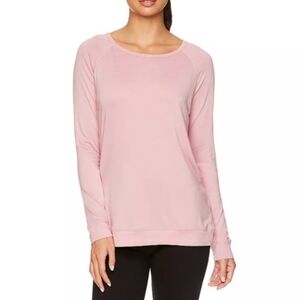 GAIAM Lavender Long Sleeve Top with Back Detail
